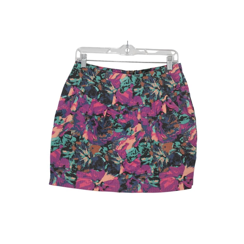 Silence + Noise Purple Floral Skirt Size 8
